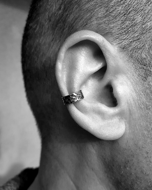 biżuteria męska Nausznica męska SUROWO BLACK