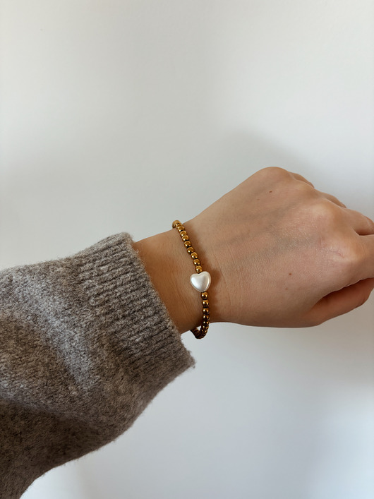 bransoletki z kamieni naturalnych Bransoletka Hematyt Serce