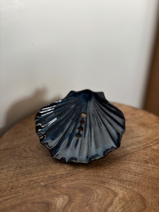 mydelniczki Ceramiczna Mydelniczka z Odpływem Muszelka Muszla Midnight Ocean