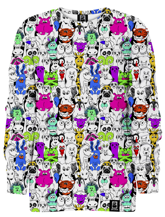 bluzy dla dziewczynki Bluza bez kaptura Dziewczynka DR.CROW Animal