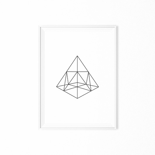 Plakat skandynawski geometryczny A4 myscandi