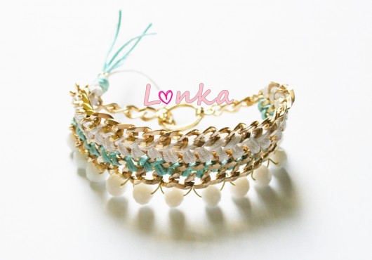 Bransoletka Kryształki Białe Lonka Jewelry