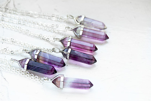 naszyjniki - inne Fluoryt – naszyjnik stone design 