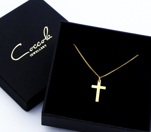 NASZYJNIK Z KRZYŻYKIEM SREBRO 925 POZŁACANE Coccola JEWELLERY