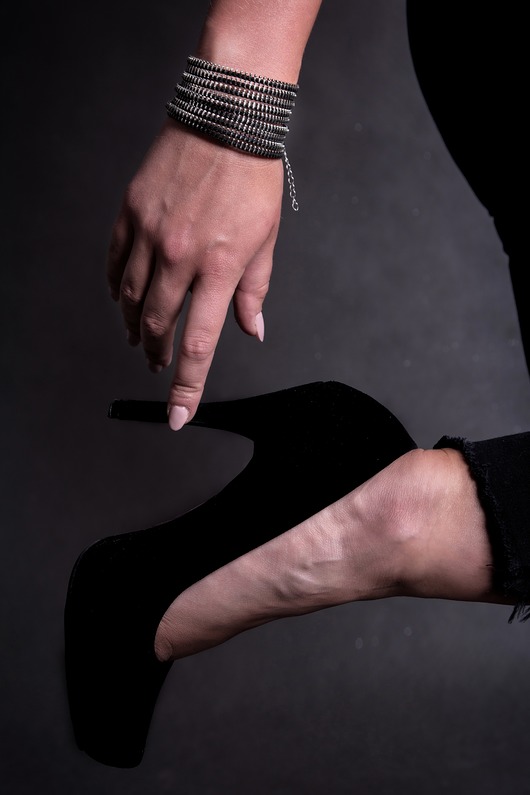 Rockowa szeroka bransoleta ZipFashion