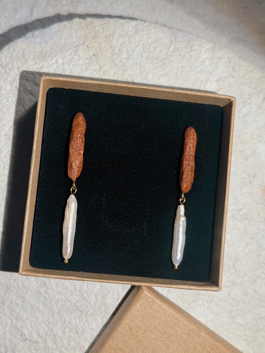 kolczyki pozłacane Kolczyki pozłacane Natural Sticks