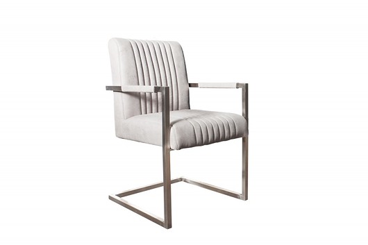 Krzesło fotel Aston vintage jasnoszare 90cm Home Design