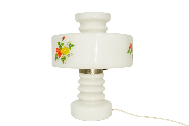 lampy stołowe Polska szklana lampa Vitropol, lata 70. 