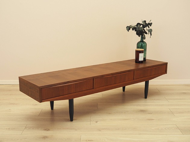 komody Sideboard tekowy z szufladami, Dania, lata 70.