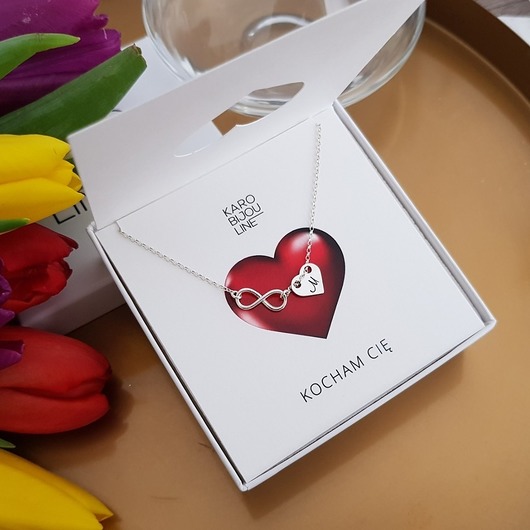 Srebrny,personalizowany naszyjnik KaroBijouLine
