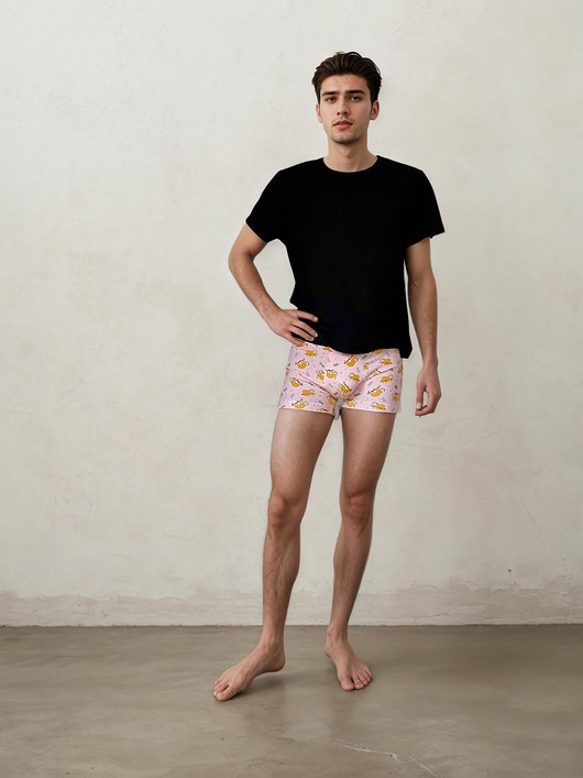 moda - inne Bokserki męskie z bawełny z printem w LENIWCE