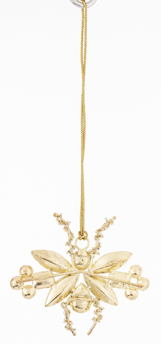 dekoracje świąteczne Ozdoba - zawieszka 2 szt. kolorowa 8x4,5x1 cm INSETTO- red