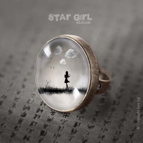 Star Girl Classic Obłoki - duży pierścień  Ewa Saj Fotografie
