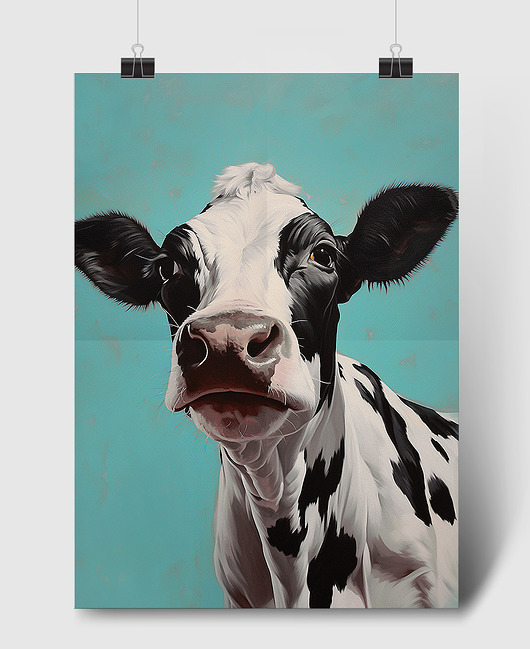 plakaty Plakat w stylu pop art "Krowa"