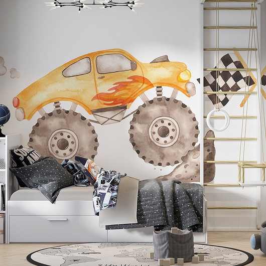 naklejki ścienne do pokoju dziecka Naklejki ścienne Monster-truck
