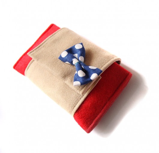 etui - red&ecru&blue&dots -  elfagado