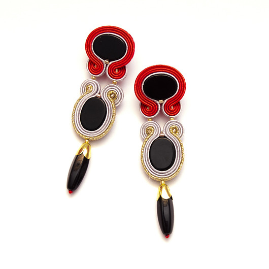 Kolczyki soutache - duże, unikalne maanuela