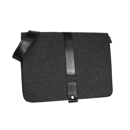 TORBA Z FILCU MEN 02 czarny zamek na laptopa purol design