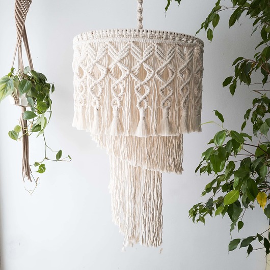 lampy wiszące Lampa wisząca, makrama Spiralharmony