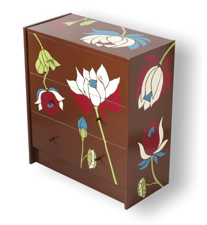 komoda FLOwe+ raMA ręcznie malowana Clock Wood Studio
