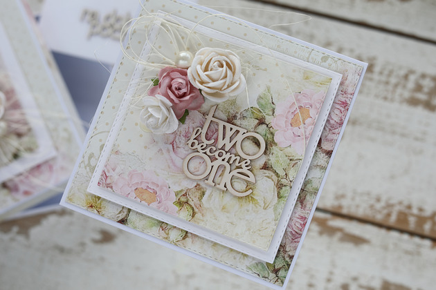 zaproszenia i kartki na ślub Kartka ślubna twobecomeone handmade z pudełkiem