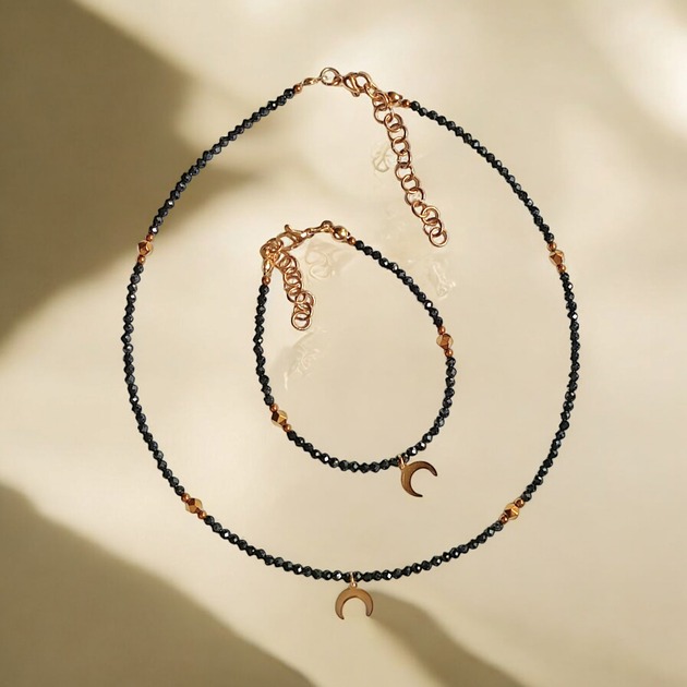 komplet biżuterii RAZEM TANIEJ!! ochronny naszyjnik i bransoletka w pudełku jubilerskim