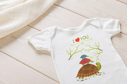 body dla dziecka. i love you - urocze żółwie Love Life and Forest