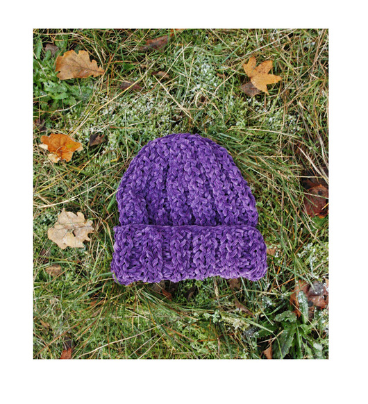 czapki damskie Fioletowa czapka beanie