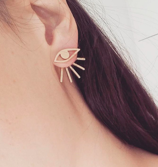  EYE EARRINGS/gold KOPI