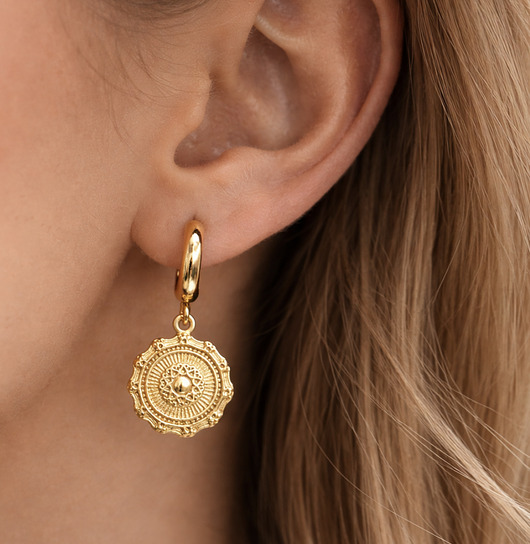 kolczyki srebrne Kolczyki złote KOŁA z monetami