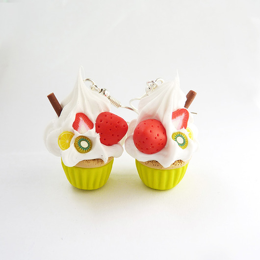 Babeczki limonkiowe kolczyki  Lemon Lovely