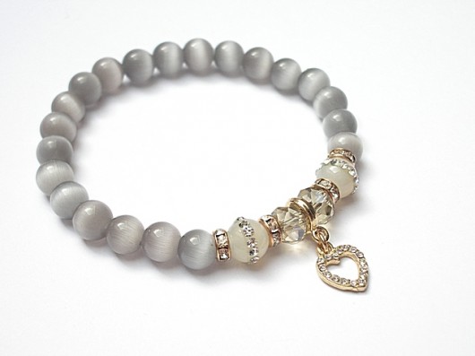 KOLEKCJA  RICH - Light grey heart KiKa pracownia