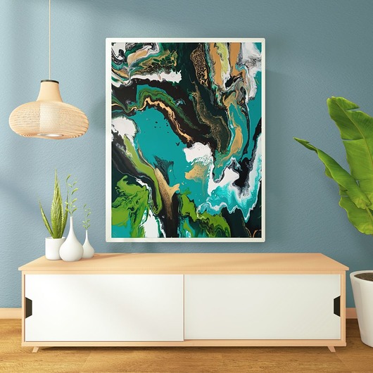 obrazy DUCH LASU 70x90 cm Akryl na płótnie Duży obraz Abstrakcja do salonu