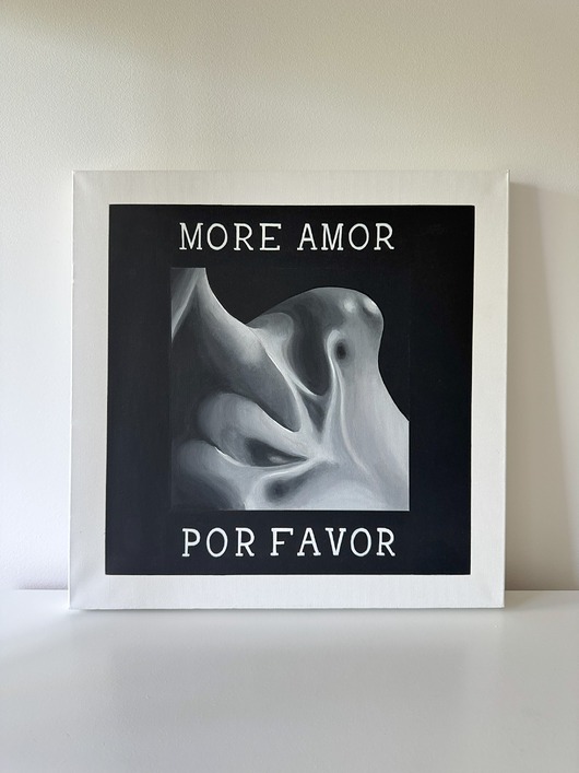 obrazy Obraz plakat akrylowy na płótnie - 'more amor por favor' 50x50cm