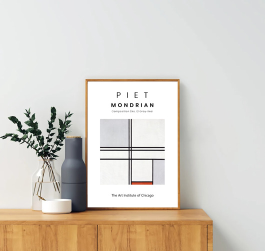 plakaty PLAKAT Piet Mondrian, plakat abstrakcyjny