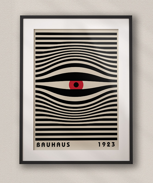 plakaty Minimalistyczny plakat - Bauhaus #12 1923 - Do salonu, sypialni, biura
