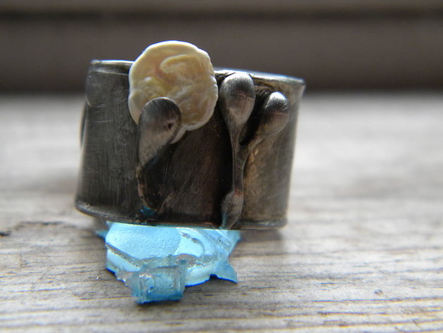  Roman Ancient Ring ;) biała perła Beata Trotter