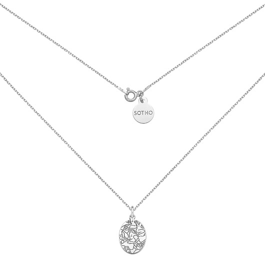 srebrne naszyjniki Srebrny medalion Art N2