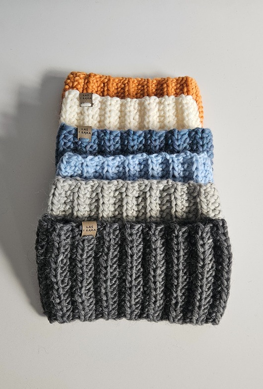 szale damskie Golf/komin/opaska jasn beż