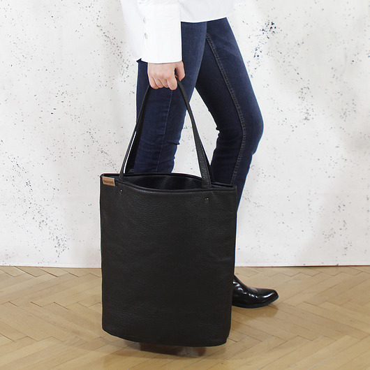 torby na ramię Shopper XL torba czarna z teksturą na zamek