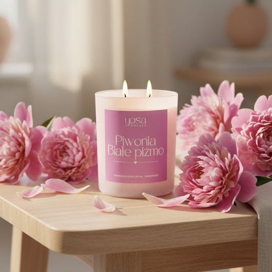 świece zapachowe Świeca Sojowa Walentynkowa Piwonia 260 ml
