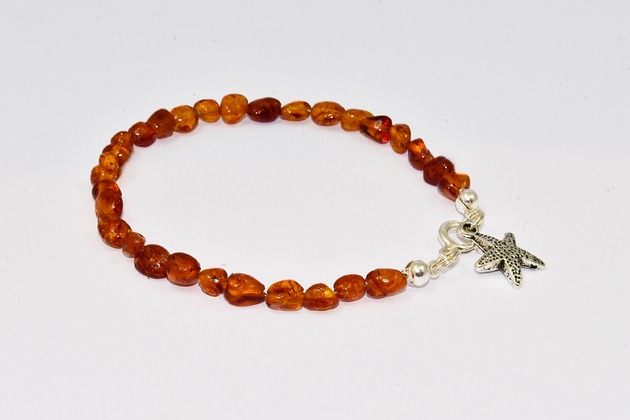 bransoletki z kamieni naturalnych Bransoletka  Bursztyn Kamień naturalny