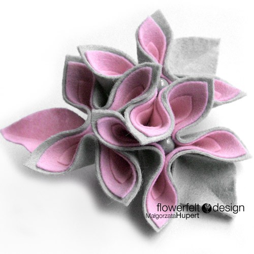 szaroróżowa   FlowerFelt Design
