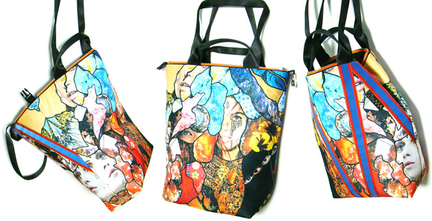 1334 art MIMA bag UNI & DavidCrunelle print MIMAbags