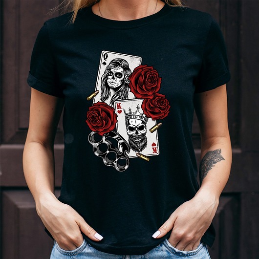 t-shirt damskie Koszulka damska organiczna King&Queen