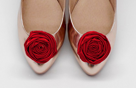 Red Roses -  klipsy do butów Coquet Coquet