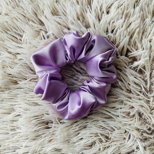 Satynowa gumka do włosów scrunchie Lila Nandi