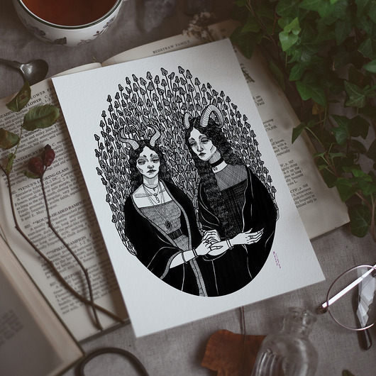 kartki okolicznościowe - wydruki Diablice pocztówka/miniprint A6