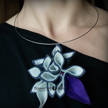 Fioletowe szarości FlowerFelt Design