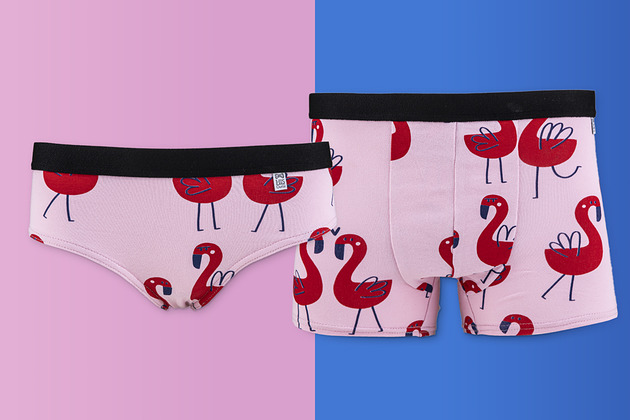 Bielizna dla pary majtki bokserki FLAMINGI HisOutfit